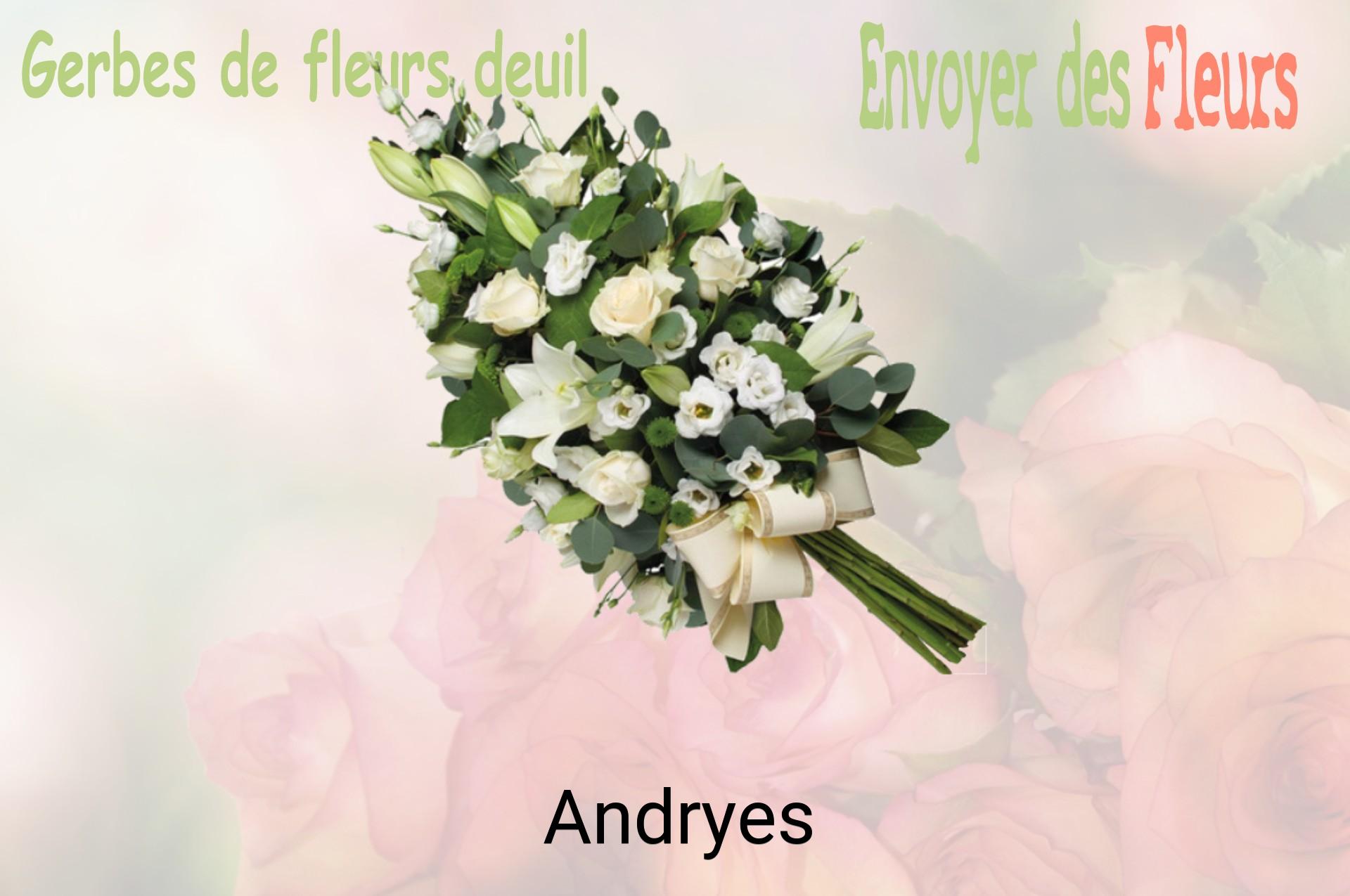 Gerbe de fleurs de deuil livrée à Andryes